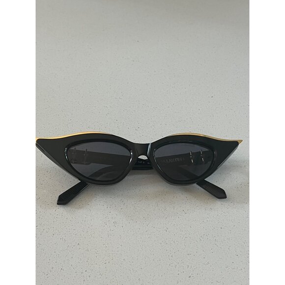 Valentino Garavani V Goldcut II VLS-114A- 49 Titanium Cat-Eye black Sunglasses